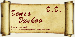 Denis Duškov vizit kartica